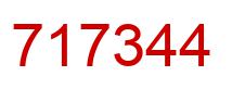 Number 717344 red image