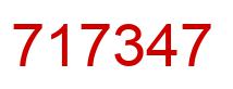 Number 717347 red image