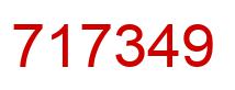 Number 717349 red image