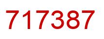 Number 717387 red image