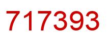 Number 717393 red image
