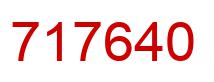Number 717640 red image