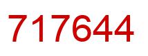 Number 717644 red image