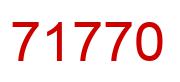 Number 71770 red image