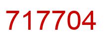 Number 717704 red image