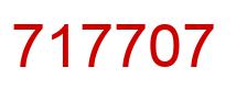 Number 717707 red image