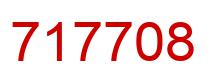 Number 717708 red image