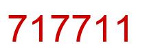Number 717711 red image