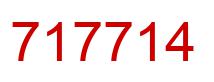 Number 717714 red image