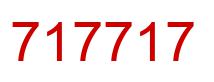 Number 717717 red image