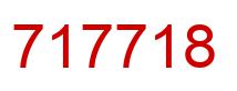 Number 717718 red image