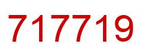 Number 717719 red image