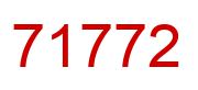 Number 71772 red image