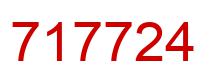 Number 717724 red image