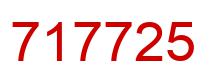 Number 717725 red image