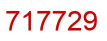 Number 717729 red image