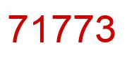 Number 71773 red image