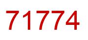 Number 71774 red image