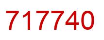 Number 717740 red image