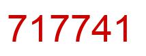 Number 717741 red image