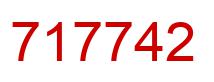 Number 717742 red image