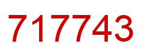 Number 717743 red image