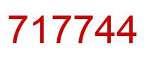 Number 717744 red image