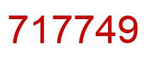 Number 717749 red image