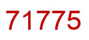 Number 71775 red image