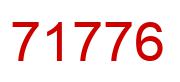 Number 71776 red image