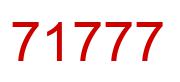 Number 71777 red image