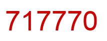 Number 717770 red image