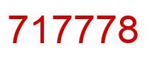 Number 717778 red image