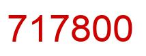 Number 717800 red image