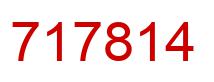 Number 717814 red image