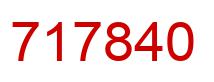 Number 717840 red image