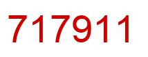Number 717911 red image