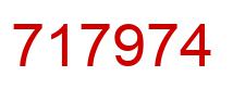 Number 717974 red image