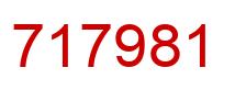 Number 717981 red image