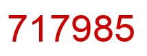 Number 717985 red image