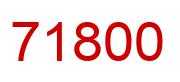 Number 71800 red image