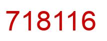 Número 718116 imagen rojo