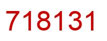 Número 718131 imagen rojo