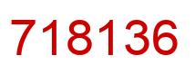 Número 718136 imagen rojo