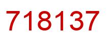 Número 718137 imagen rojo