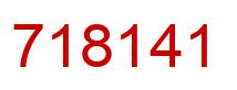 Número 718141 imagen rojo