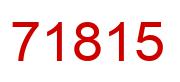 Number 71815 red image