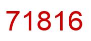 Number 71816 red image
