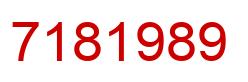 Número 7181989 imagen rojo