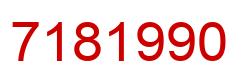 Número 7181990 imagen rojo